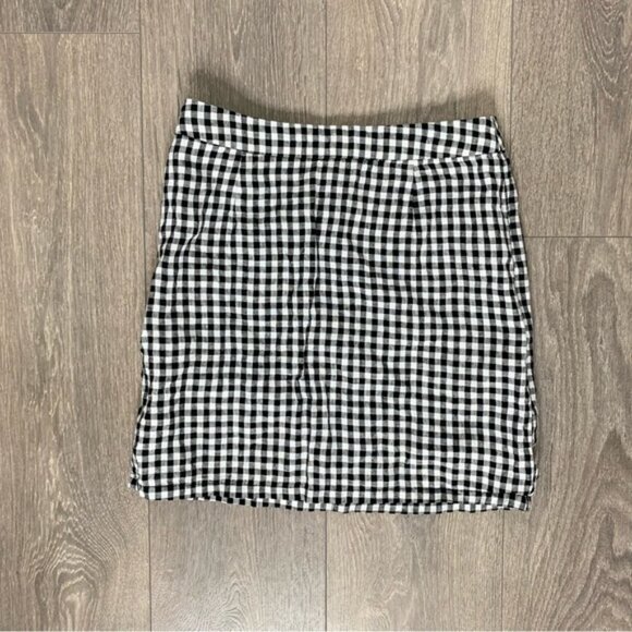 Forever 21 Women’s Mini Skirt Checkered Plaid Gingham Punk Gothic Y2K Black S - Picture 7 of 9